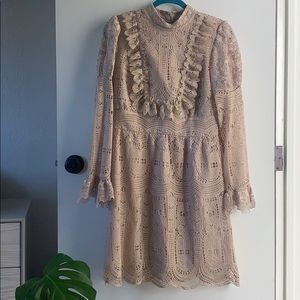 Anna Sui never worn cream lace dress.